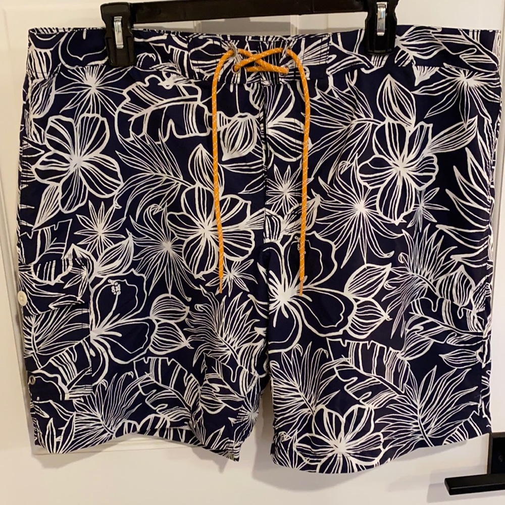 J. Crew floral swim trunks (size 38)